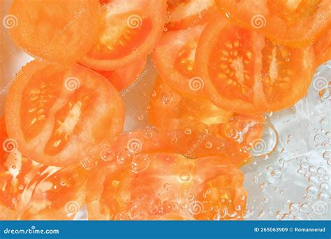 Close-up Fresh Slices of Tomato on White Background. Slices of Tomato ...
