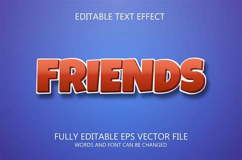 Premium Vector | Friends text effect