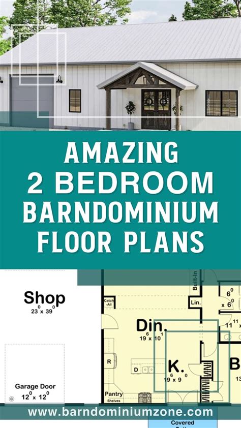 2 Bedroom Barndominium Floor Plans | Barndominium floor plans, Metal building house plans ...