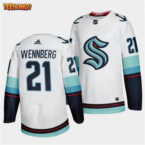 Seattle Kraken Alexander Wennberg Away White Jersey