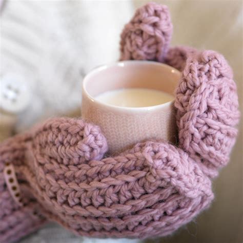 Chunky Crochet Mittens | Knitting Patterns | Let's Knit Magazine