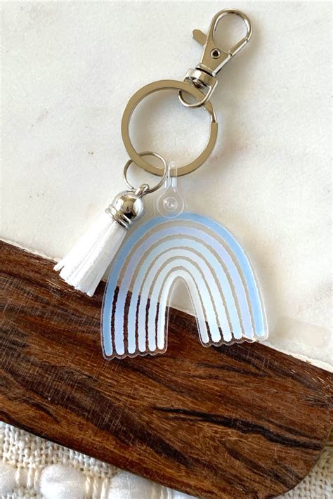 Blue Rainbow Keychains by Elyse Breanne Design | Keychain, Handmade keychains, Keychain design