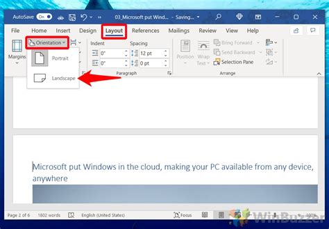 At one page of landscape orientation in word - kurtelectric