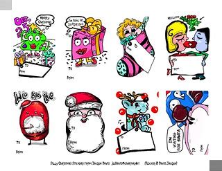 Christmas stickers to print | This is a set of silly Christm… | Flickr