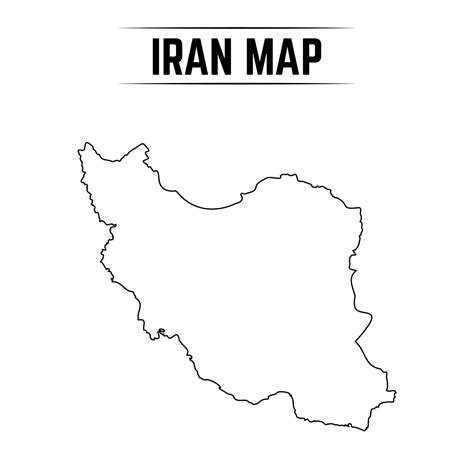 Outline Simple Map of Iran 3087760 Vector Art at Vecteezy