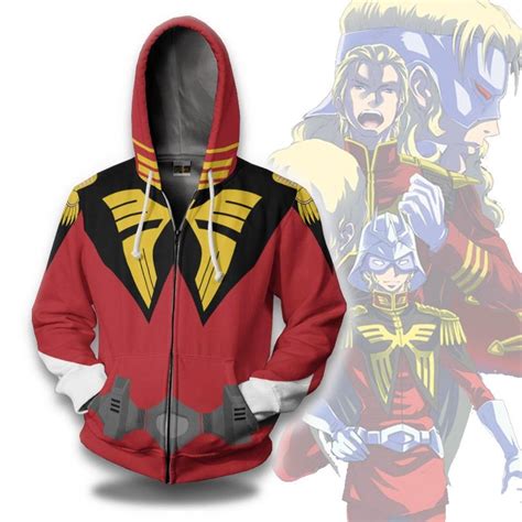 Char Aznable Mobile Suit Gundam Cosplay Hoodie Anime - Teeruto