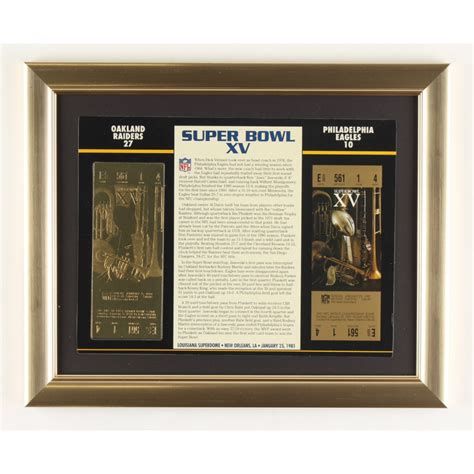 Super Bowl XV Commemorative 13x16 Custom Framed Score Card Display with ...