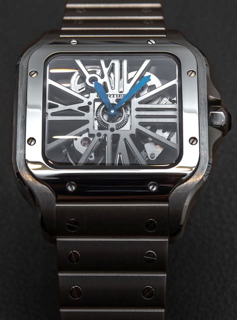 Cartier Santos De Cartier Skeleton Watch In Steel For 2018 Hands-On ...