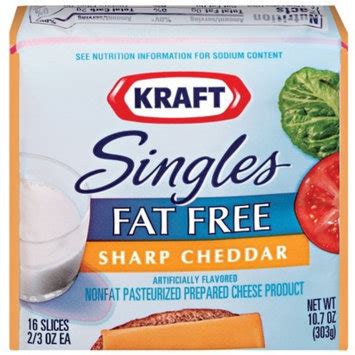 Kraft Singles Fat Free Sharp Cheddar Cheese Slices 10.7 oz 16 ct Reviews 2019