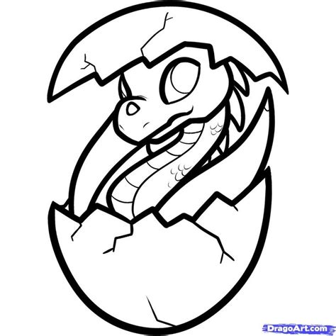 simple dragon | to Draw a Dragon Hatchling, Dragon Hatchling, Step by Step, Dragons ... | Simple ...