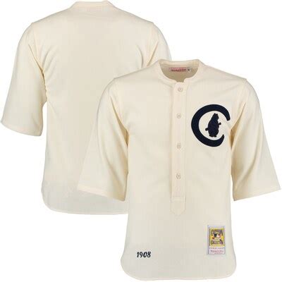 Chicago Cubs Mitchell & Ness 1908 Throwback Jersey - Cream - Fanatics.com