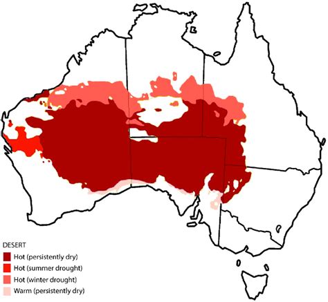 Map of Australia showing certain climate classifications with a key... | Download Scientific Diagram