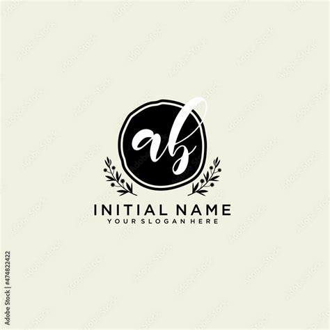 AB monogram logo template vector Stock Vector | Adobe Stock