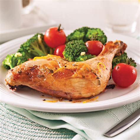 Une recette de cuisses de poulet cuites au four avec un petit zeste de ...