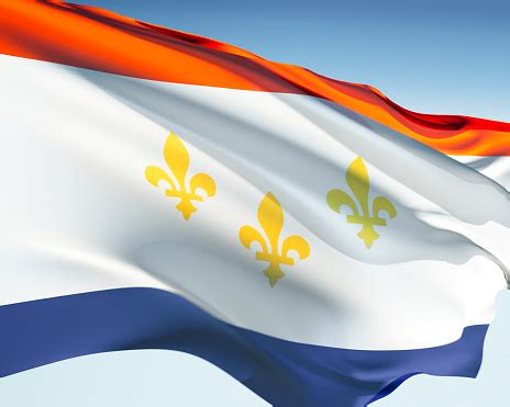 Flag Of New Orleans Louisiana Stock Photo - Download Image Now - iStock