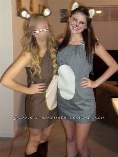 Cute Homemade Tom and Jerry Couple Halloween Costume