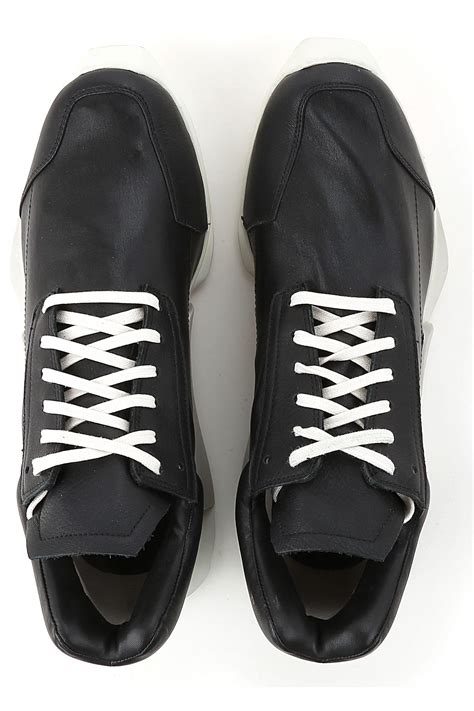 Rick Owens Leather Level Runner Sneakers in Black for Men - Lyst