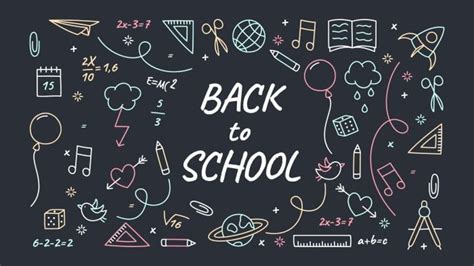 Free Doodle Back To School Chalkboard Desktop Wallpaper