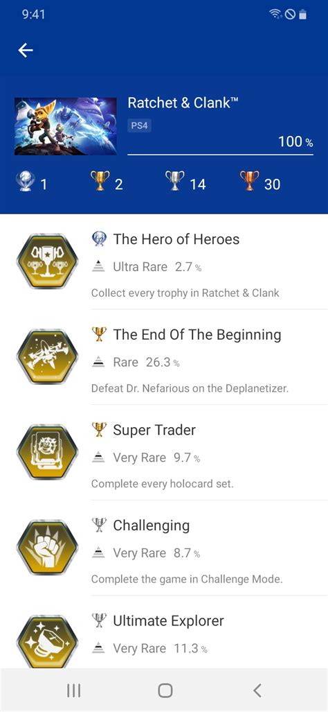 [Ratchet & Clank(2016/PS4)] Third platinum enjoyed/loved entire game. : r/Trophies