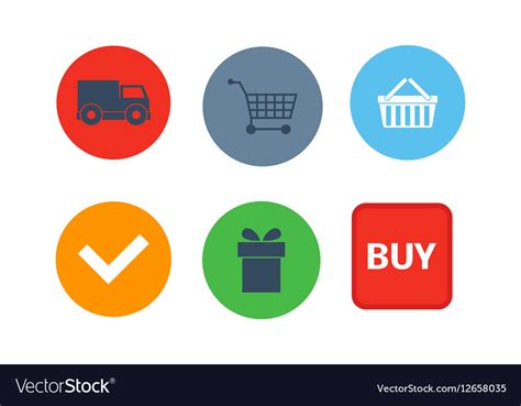 Shop buttons set Royalty Free Vector Image - VectorStock