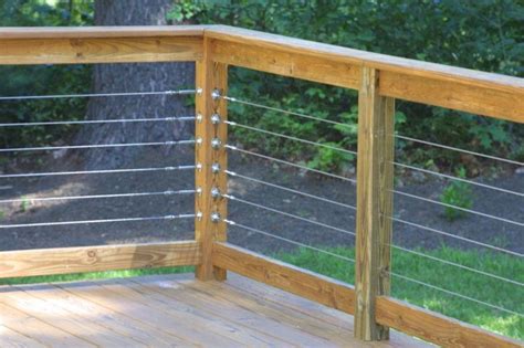 black trim house | Cable railing deck, Cable railing, Deck railings