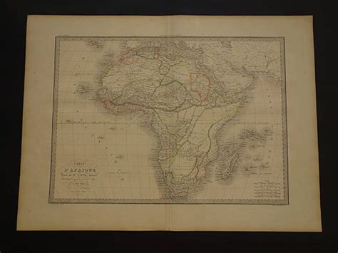 AFRICA antique map of Africa LARGE 1842 antique French map | Etsy | Map ...