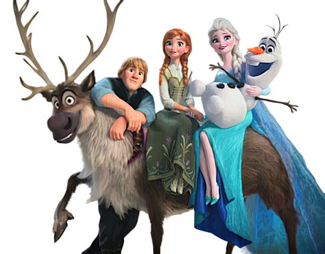 Anna,Elsa,Kristoff,Olaf and Sven PNG by jakeysamra on DeviantArt