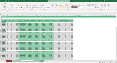 Time Management System Excel & Google Sheets Template - Simple Sheets