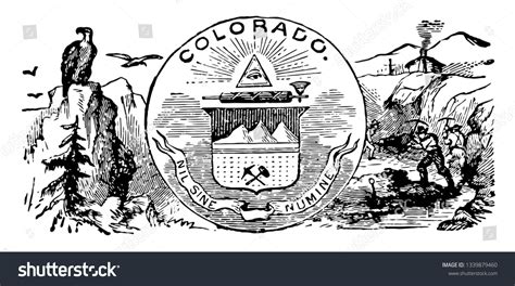 Official State Seal Colorado This Seal Stock Vector (Royalty Free ...