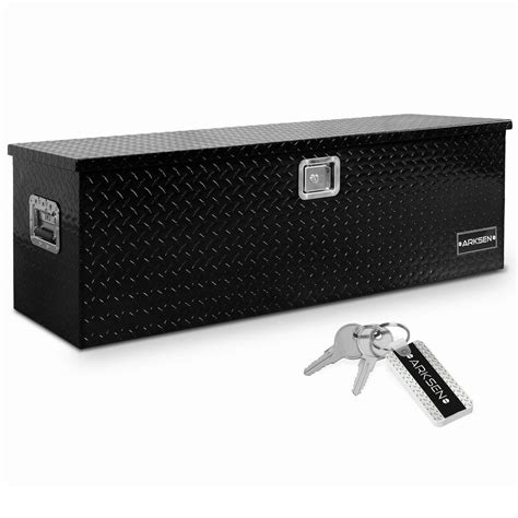 ARKSEN 49 Inch Aluminum Utility Tool Box Diamond Plate Chest Box Truck Bed Trailer Storage ...