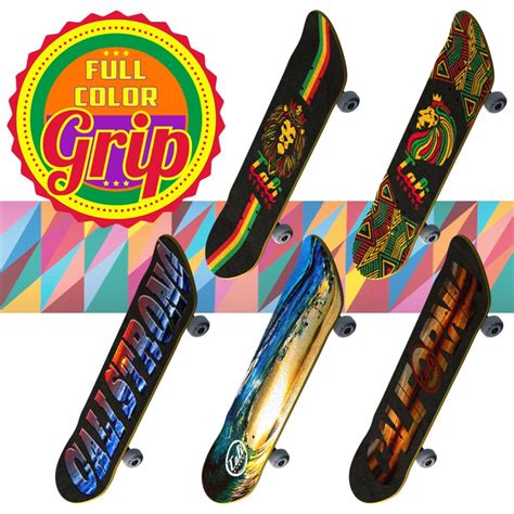 CALI Strong Full Color Skateboard Grip Tape Is Durable & Grippy