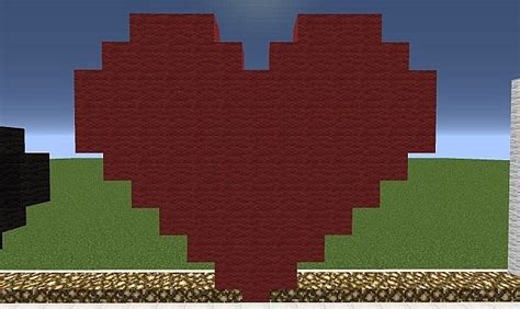 Heart Pixel Art Minecraft Project