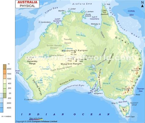 Australia Physical Map | World Maps | Australia map, Map, Australia