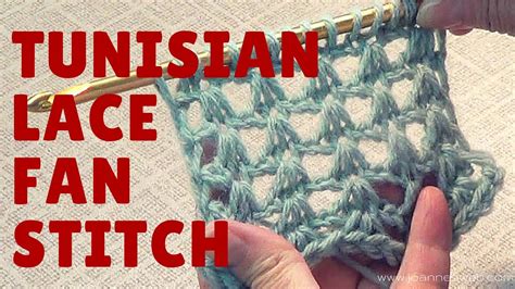 Tunisian Lace Fan Stitch - Free Crochet Pattern - YouTube