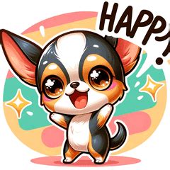 Tri-Colored Chihuahua Expressions | Yabe-LINE貼圖代購 | 台灣No.1，最便宜高效率的代購網