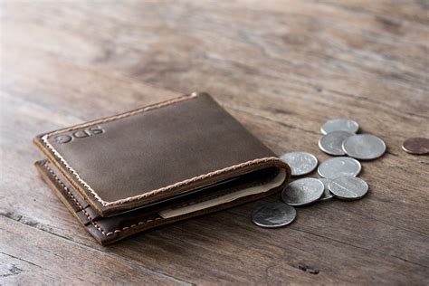 Leather Coin Pocket Wallet [Handmade] [Personalized] [Free Shipping]