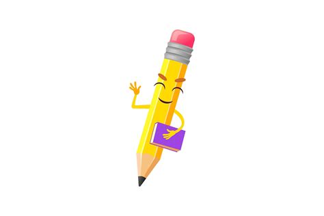 Cute Pencil Cartoon Character Vector Ill Graphic by pch.vector ...