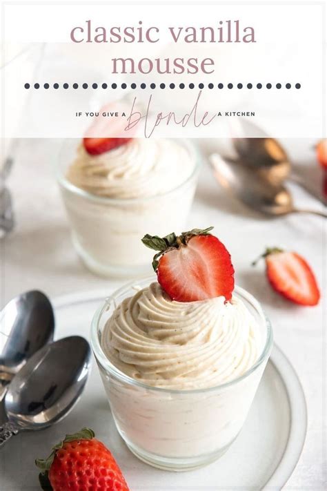 Classic Vanilla Mousse | Recipe | Vanilla mousse, Mousse recipes easy, Mousse recipes