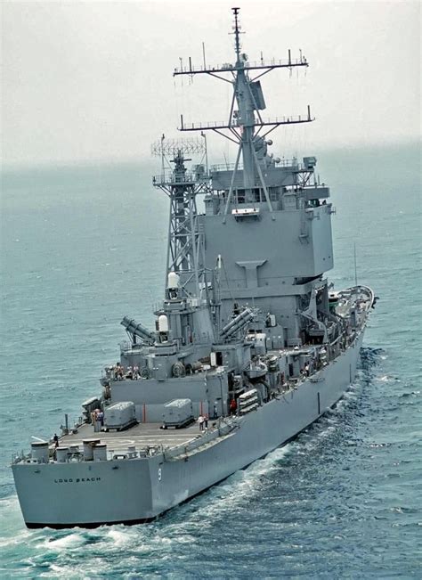 One of a kind: Stern view of nuclear-powered guided-missile cruiser USS ...