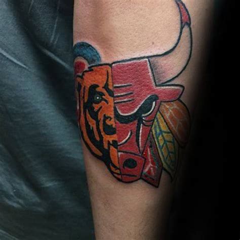 50 Chicago Bears Tattoos For Men - NFL Football Ink Ideas