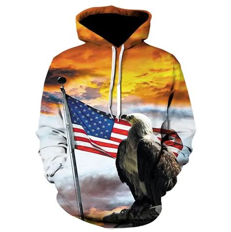 American eagle hoodies men/women in autumn and winter 3D printed ...