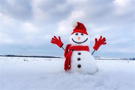 Funny snowman in red hat – Outdoor Troop