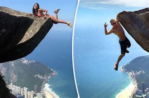 Couple hanging off cliff in Brazil is not what you think it is | Daily Star