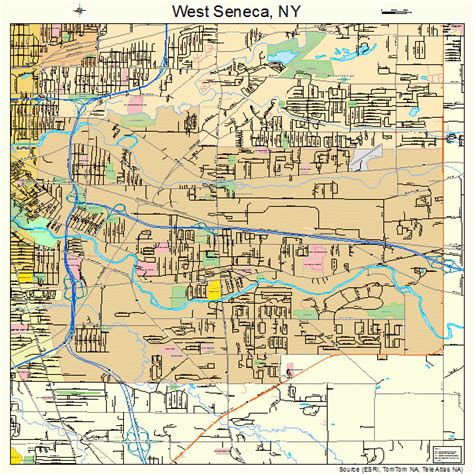 West Seneca New York Street Map 3680907