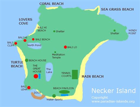 Necker Island Map