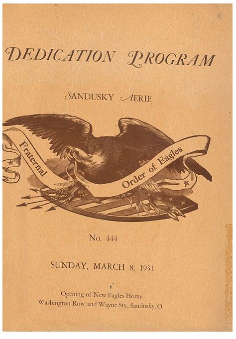 Sandusky History: Opening of the Fraternal Order of Eagles Building in 1931