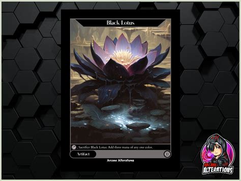 Black Lotus Full Art Custom Card - Etsy