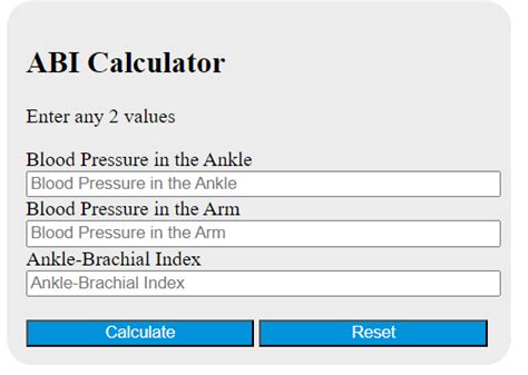 Abi Calculator - Calculator Academy