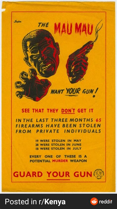 An anti Maumau propaganda poster, Kenya. Date unknown. : r ...