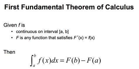 First fundamental theorem of calculus used for definite integral